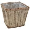 vidaXL Raised Bed Set of 3 Brown Wicker with PE lining Small Planters