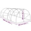 vidaXL Greenhouse White PE mesh fabric, galvanized steel 194ft&sup2;