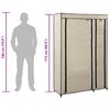 vidaXL Folding Wardrobe Cream Polypropylene fabric and steel Medium
