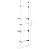 vidaXL Telescopic Wardrobe System Silver Aluminum