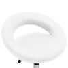 vidaXL Dining Chair White Faux leather, chrome-plated steel Standard