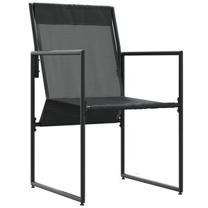 vidaXL Garden Chairs 4 pcs Black and anthracite 50.5 x 59 x 81.5 cm