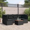 vidaXL Garden Sofa Set Black PE rattan Large Modular Garden Sofa Set