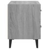 vidaXL Bedside Cabinet Grey sonoma Engineered wood, metal Small