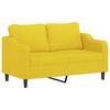 vidaXL 2-seater Sofa Light Yellow 100% Polyester, Metal, Textilene Medium