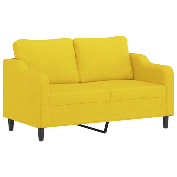 vidaXL 2-seater Sofa Light Yellow 100% Polyester, Metal, Textilene Medium