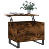 vidaXL Coffee Table Smoked Oak Engineered Wood, Metal Medium Storage