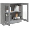 vidaXL Vitrine Cabinet Grey Sonoma Engineered wood, glass Medium