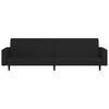 vidaXL 2-Seater Sofa Bed Black Velvet
