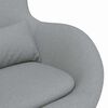 vidaXL Egg Chair Light Grey 24.80 x 28.74 x 35.43 in Fabric