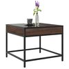 vidaXL Coffee Table Brown oak Engineered wood, glass, metal Medium