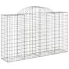 vidaXL Gabion Basket Set of 4 Silver Galvanized iron