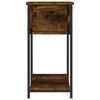 vidaXL Bedside Cabinet Set of 2 Smoked Oak Engineered wood, iron