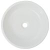 vidaXL Basin Round Ceramic White 16.5"x4.7"