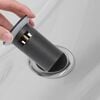 vidaXL Push Drain with Overflow Function Grey 2.5x2.5x3.6"