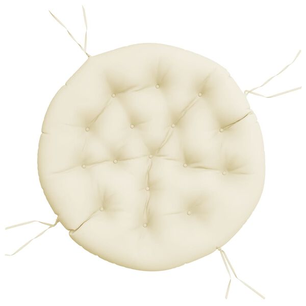 vidaXL Round Cushion Cream &Oslash; 39.4"x4.3" Oxford Fabric