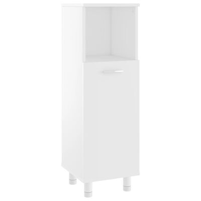 vidaXL Bathroom Cabinet White 11.8"x11.8"x37.4" Engineered Wood