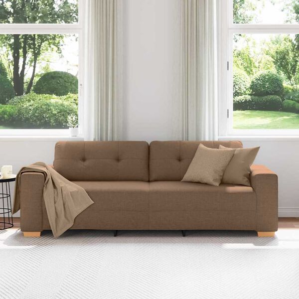vidaXL Sofa Brown 87.01 x 30.71 x 31.50 in Fabric