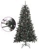 vidaXL Christmas Tree Green and white PVC, steel 70.9 in