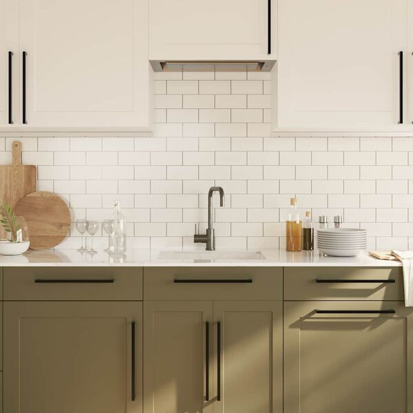 vidaXL Cabinet Handle Set of 5 Black Stainless Steel Durable