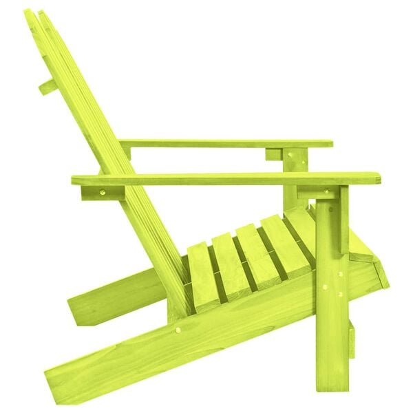 VidaXL 2-Seater Patio Adirondack Chair - Solid Fir Wood, Weather Resistant, Ergonomic, Comfortable, Green