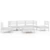 vidaXL 6 Piece Patio Lounge Set White Solid Pinewood