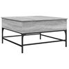 vidaXL Coffee Table Grey Sonoma Engineered Wood, Metal 31.5 in x 31.5 in
