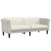 vidaXL Sofa Set Cream Velvet (100% polyester), plywood, solid wood