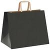 vidaXL Paper Bags 250 pcs with Handles Black 32x22x24 cm