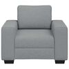 vidaXL Sofa Chair Light grey Fabric (Polyester), Metal, Plywood, Solid Wood