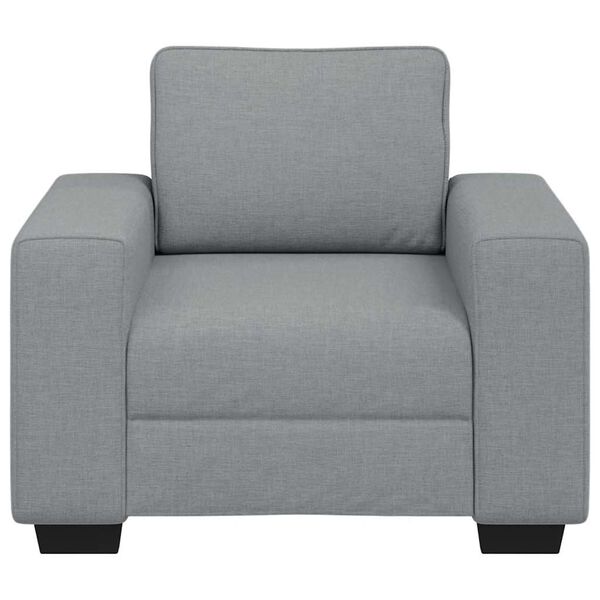 vidaXL Sofa Chair Light grey Fabric (Polyester), Metal, Plywood, Solid Wood