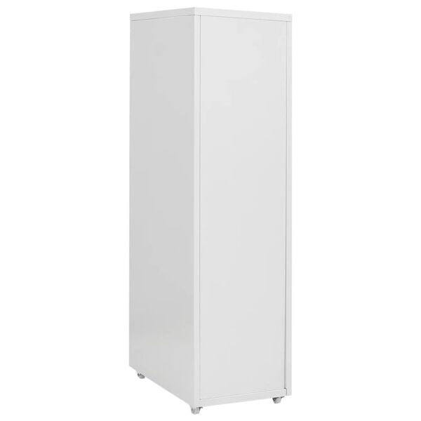 vidaXL Mobile File Cabinet Gray Metal 11.0x16.1x42.9 in Rollable