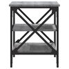 vidaXL Side Table Grey Sonoma Engineered wood, steel Compact