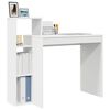 vidaXL Desk with Shelf White 39.37 x 15.75 x 35.43 in Engineered Wood