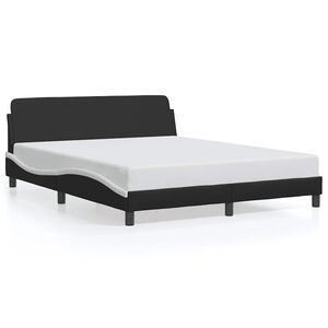 vidaXL Bed Frame Black and White