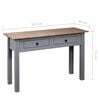 vidaXL Console Table Gray and natural wood Solid Pine Wood Medium