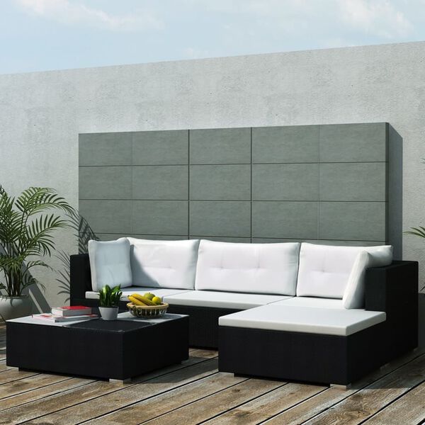 vidaXL Lounge Set Black
