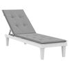 vidaXL Deck Chair Cushion Grey Oxford fabric (100% polyester)