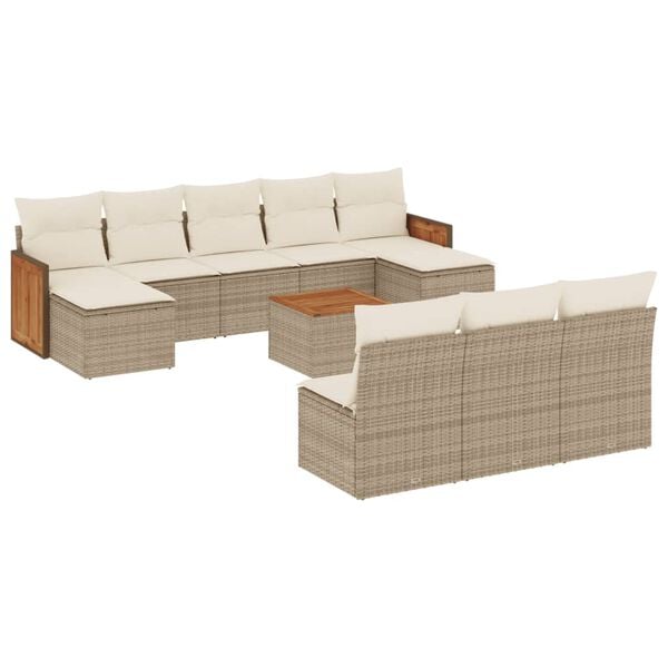 vidaXL Garden Sofa Set Beige