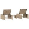 vidaXL Sun Lounger Beige, Cream white PE rattan Standard