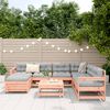 vidaXL Garden Sofa Set Reddish-brown Solid Douglas fir wood, Plywood Large