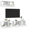 vidaXL TV Cabinet Set of 3 High gloss white Engineered wood Medium