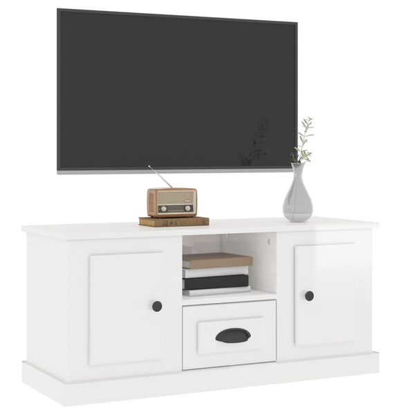 vidaXL TV Cabinet High gloss white Engineered wood TV Cabinet