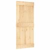 vidaXL Sliding Door with Hardware Set 35.4x82.7" Solid Wood Pine