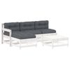 vidaXL Garden Lounge Set White and Anthracite