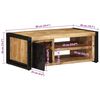 vidaXL Coffee Table Mango Wood Brown Solid rough mango wood, Iron Medium