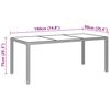 vidaXL Garden Dining Set Grey PE rattan, powder-coated steel, tempered glass
