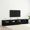 vidaXL TV Cabinet Set 3 pcs Black Oak 94.49 x 13.78 x 15.75 in