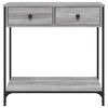 vidaXL Console Table Grey Sonoma Engineered wood, Metal Medium