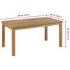 vidaXL Coffee Table Brown Solid Teak Wood 35.4 x 19.7 x 17.7 in Sturdy